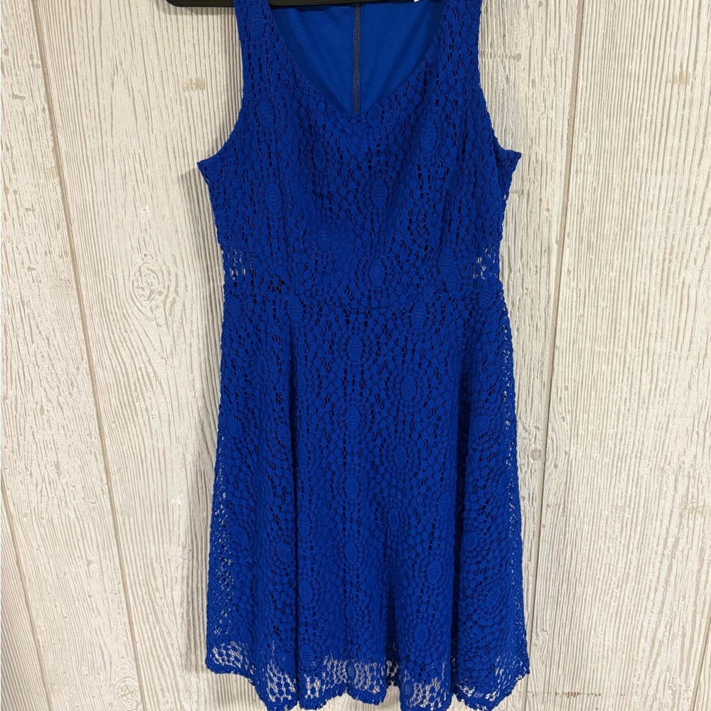 Xhilaration Royal Blue Lace Mini Dress
